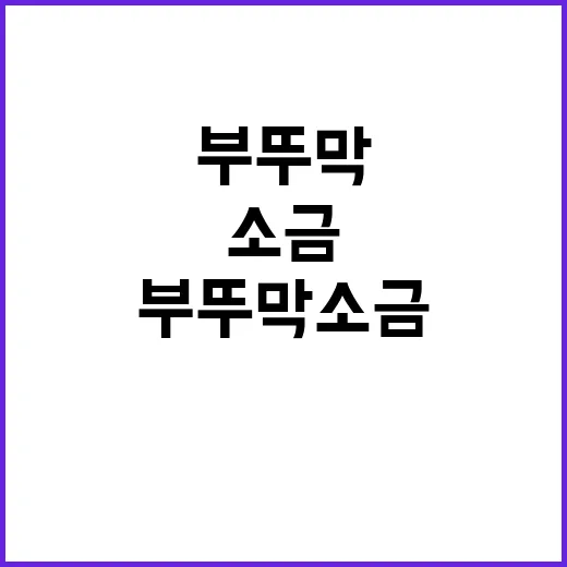 부뚜막소금 이야기 …