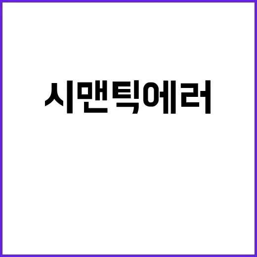 시맨틱 에러