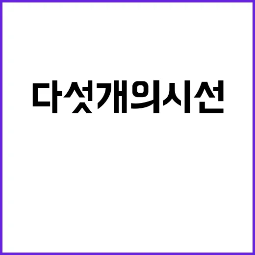 다섯 개의 시선 독…