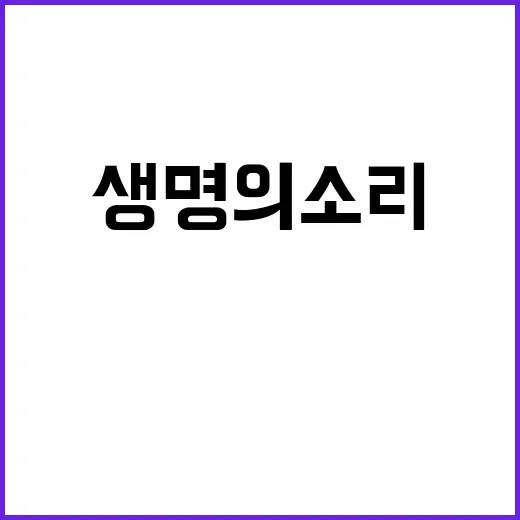 생명의 소리 감동 …