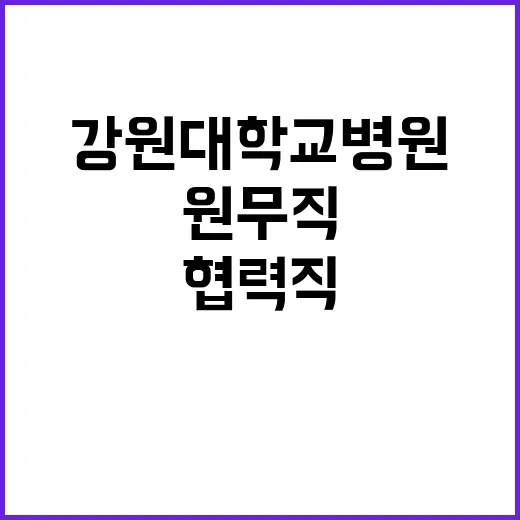 강원대학교병원 특별…