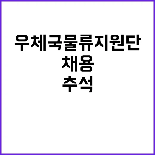 우체국물류지원단 경인지사 부천, 고양, 안양, 수원사업소 추석 특별소통 기간제(운전직, 운송직) 채용 공고