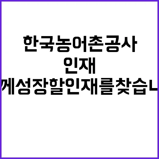 한국농어촌공사 비정…