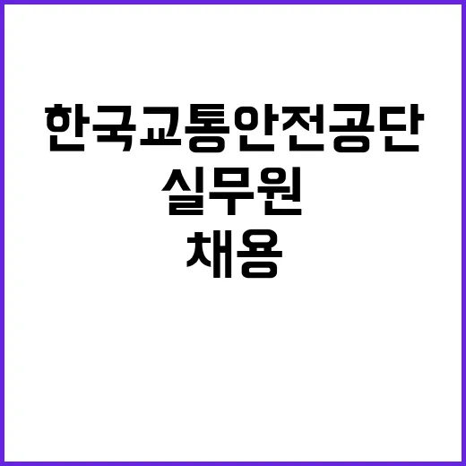 한국교통안전공단 경기남부본부 서수원검사소 실무원 채용 공고