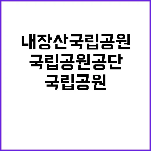 [내장산백암] 내장산국립공원백암사무소 기간제(수익시설) 직원 채용 공고