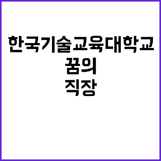 한국기술교육대학교 대학혁신사업단 연구원 채용