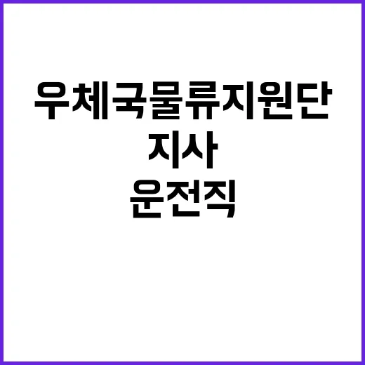 우체국물류지원단 대구지사 안동사업소 추석 특별소통 기간제(운전직, 상하차) 채용 공고