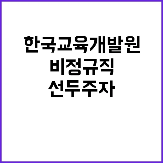 한국교육개발원 비정…