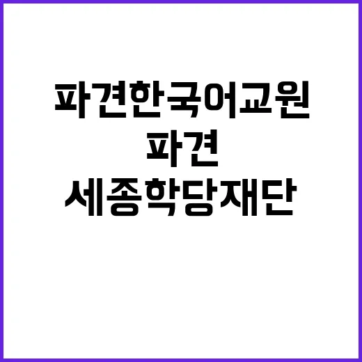 세종학당재단 비정규…