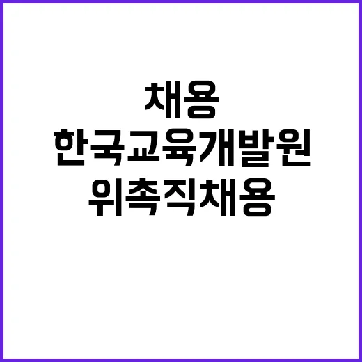 교육조사·지표연구실(국가교육지표, 예측통계 사업) 위촉직 채용 