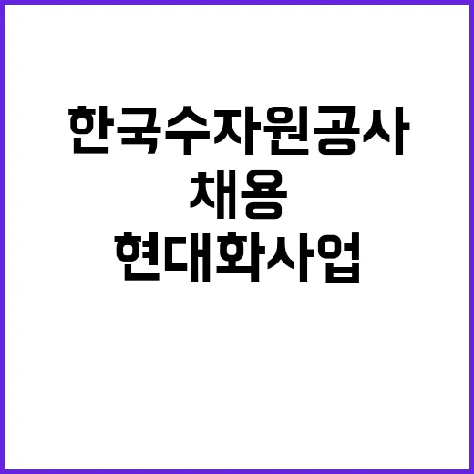 [한국수자원공사] 부산울산경남지역협력단 창원현대화사업소 특수직(기술관리_건설사업) 채용 공고