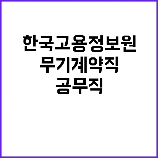 한국고용정보원 무기…