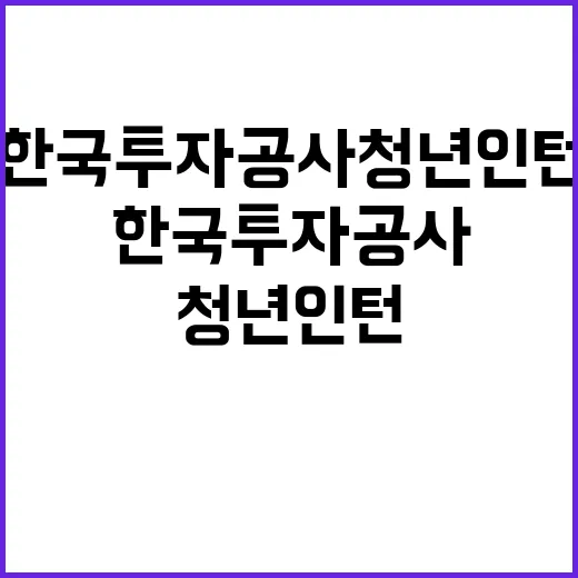 한국투자공사 2024년 청년인턴(일반/장애인) 채용