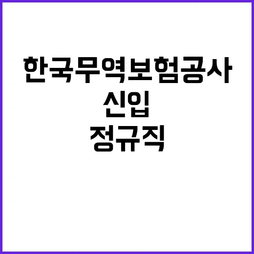 한국무역보험공사 2024년 사무직(고졸) 신입사원 채용공고