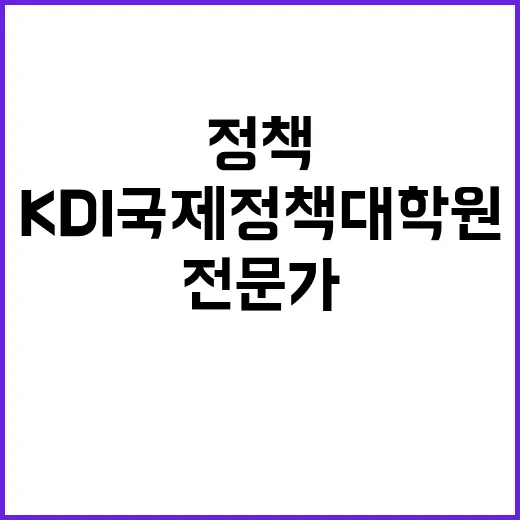 KDI국제정책대학원…