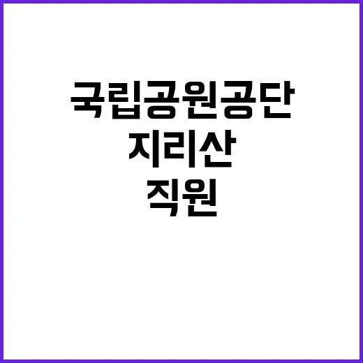 국립공원공단 비정규…