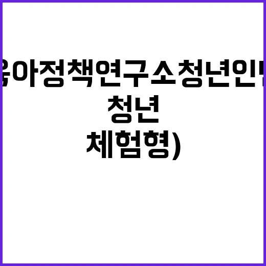 육아정책연구소 청년…