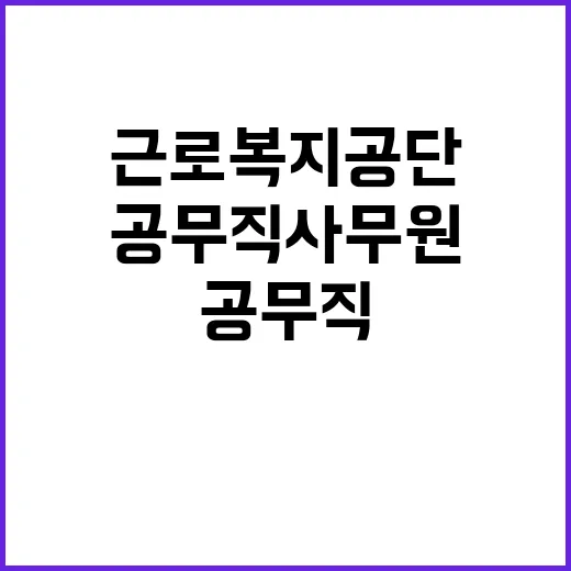 [근로복지공단] 공무직(사무원) 채용 공고