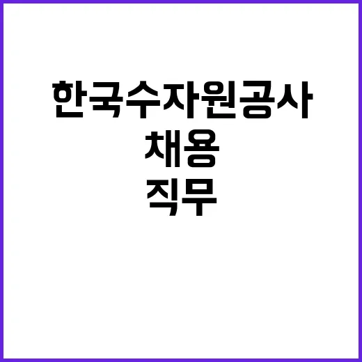 한국수자원공사 비정…