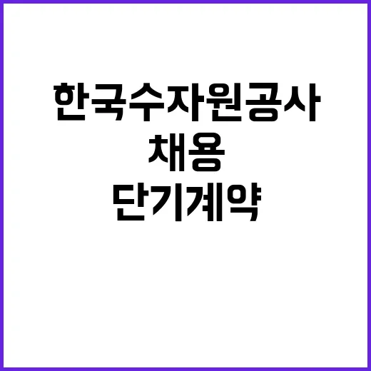 한국수자원공사 비정…