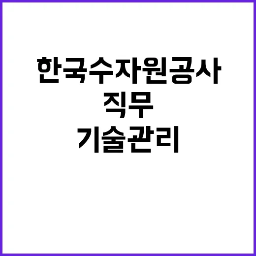 한국수자원공사 비정…