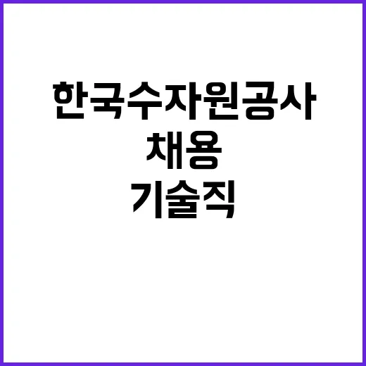 한국수자원공사 비정…