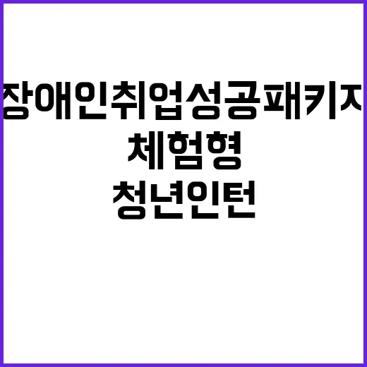 [한국장애인고용공단 인천지사] 장애인취업성공패키지 기간제근로자(체험형 청년인턴) 모집공고