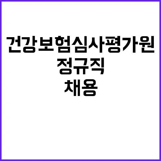 건강보험심사평가원 진료심사평가위원회 상근심사위원 채용 공고