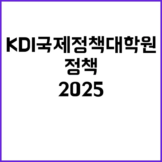 [KDI국제정책대학원] 2025년도 제1차 비전임교원 채용 계획