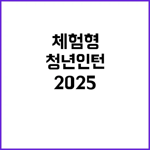 2025년 제1차 청년인턴 채용공고