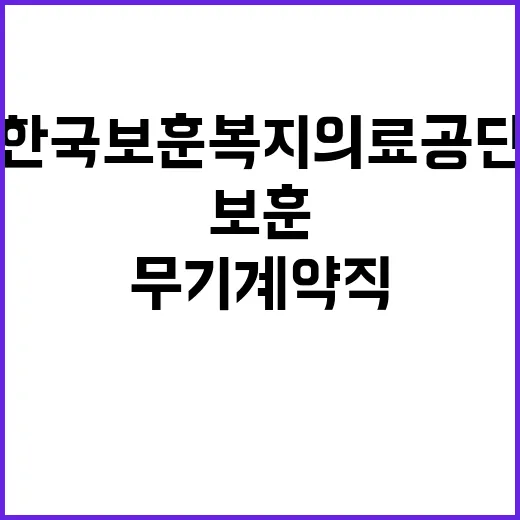 [보훈원] 아파트 경비(업무지원직) 공개채용