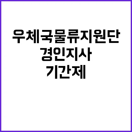 우체국물류지원단 경인지사 기간제(소포직, 휴직자대체) 채용 공고