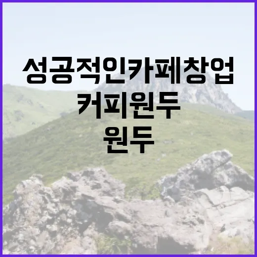 커피원두, 성공적인 카페 창업의 비밀