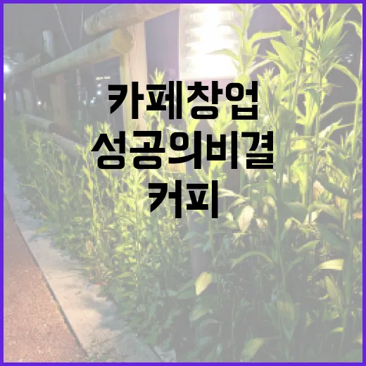 커피원두로 카페 창업, 성공의 비결은?