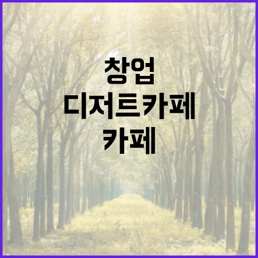 디저트 카페 창업, 맛의 비밀을 밝혀라!