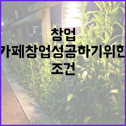 커피원두로 카페 창업 성공하기 위한 필수 조건