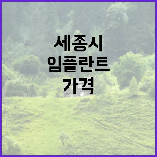임플란트, 세종시에서의 가격은 얼마일까?
