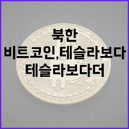 북한 비트코인, 테슬라보다 더 많다는 사실