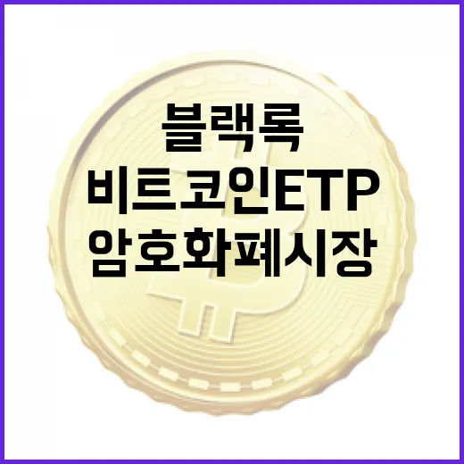 블랙록이 비트코인 ETP로 암호화폐 시장을 뒤흔든 이유