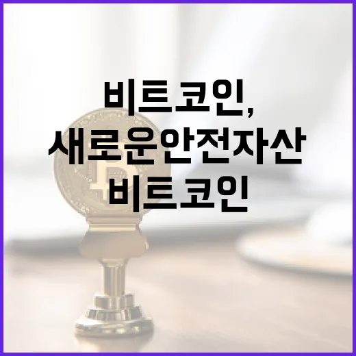 비트코인, 기관들이 선택한 새로운 안전 자산?
