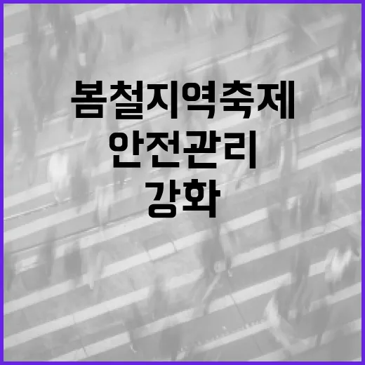 봄철 지역축제 안전…
