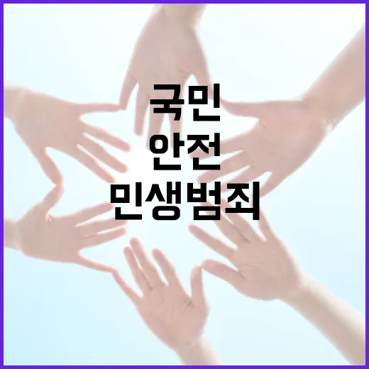 민생범죄 강력 대응, 국민 안전 최우선