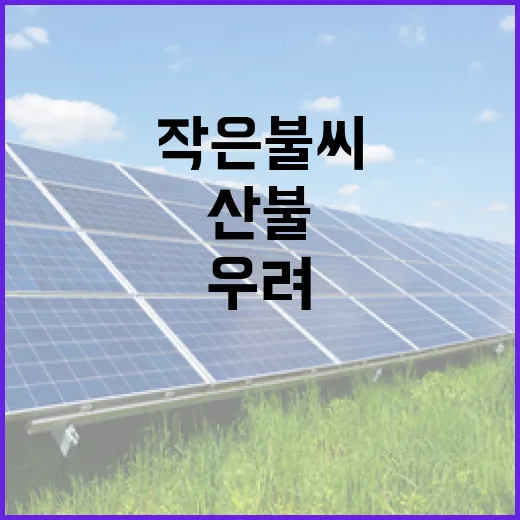식목일 전후 산불 …