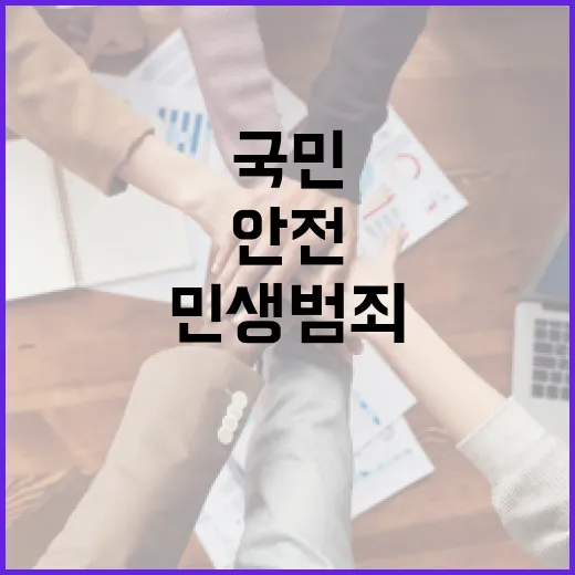 민생범죄 강력 대응, 국민 안전 최우선