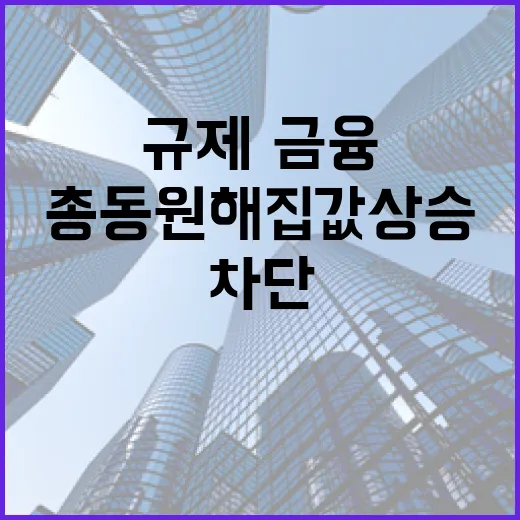 규제·금융 총동원해 집값 상승 차단