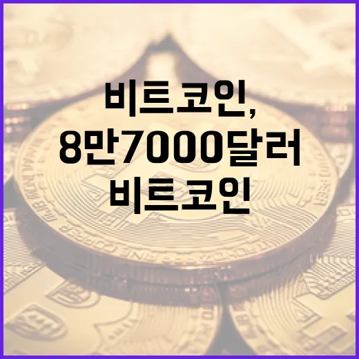 비트코인, 8만7000달러 회복과 경제의 불안