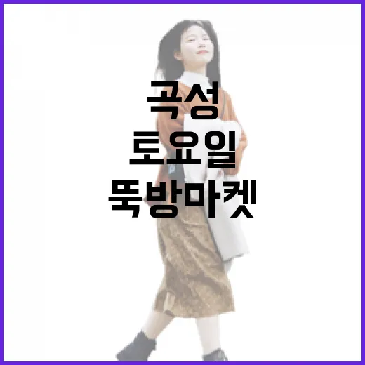 곡성 뚝방마켓, 토요일의 특별한 만남
