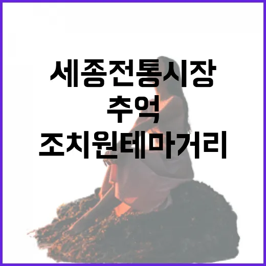 세종전통시장과 조치원테마거리 추억 여행