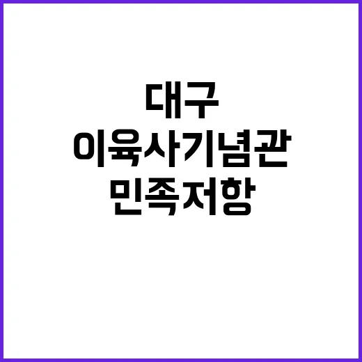 대구 이육사 기념관, 민족 저항의 현장