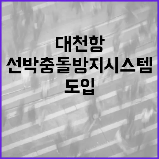대천항 AI 선박충…
